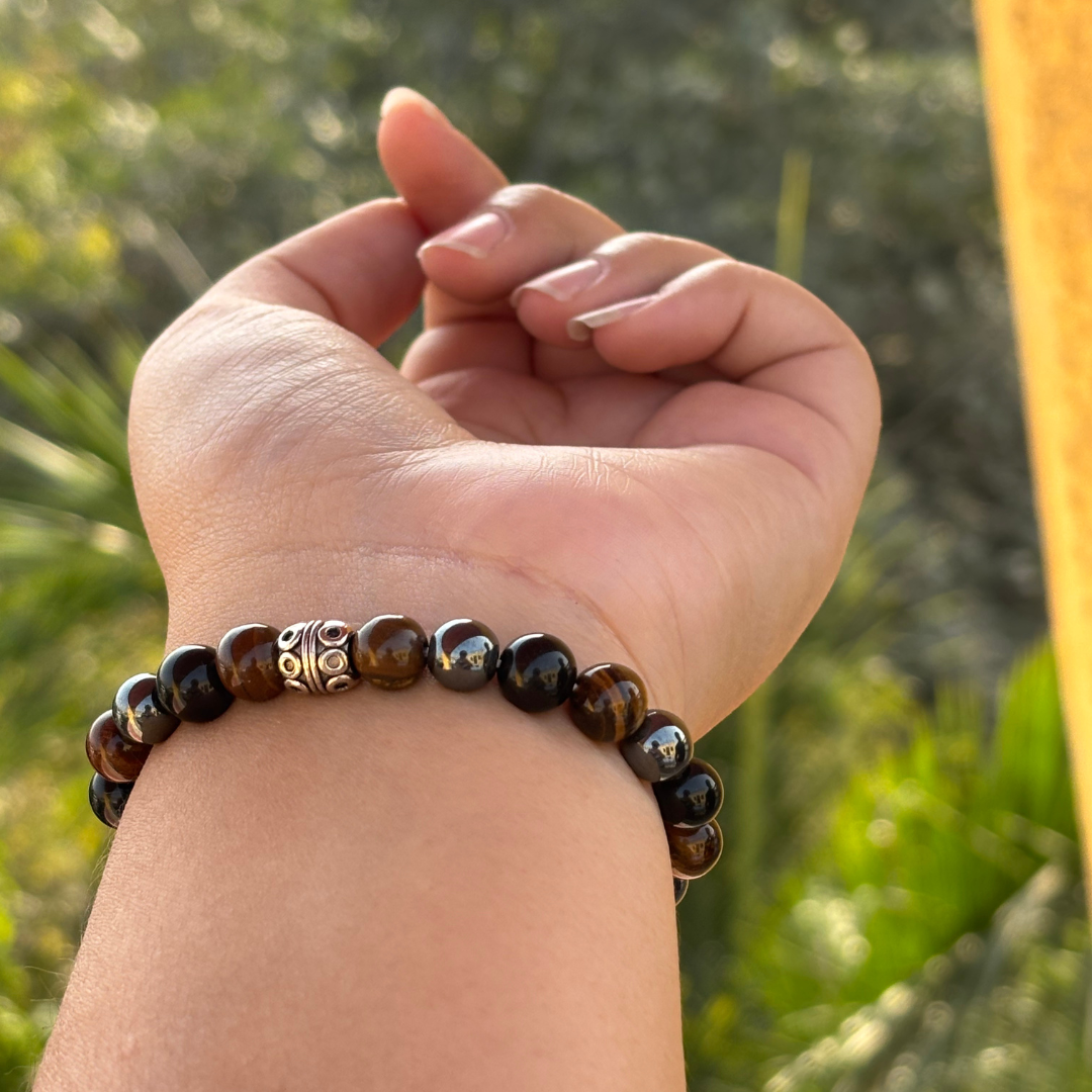 Tiger Eye Obsidian Hematite Bracelet
